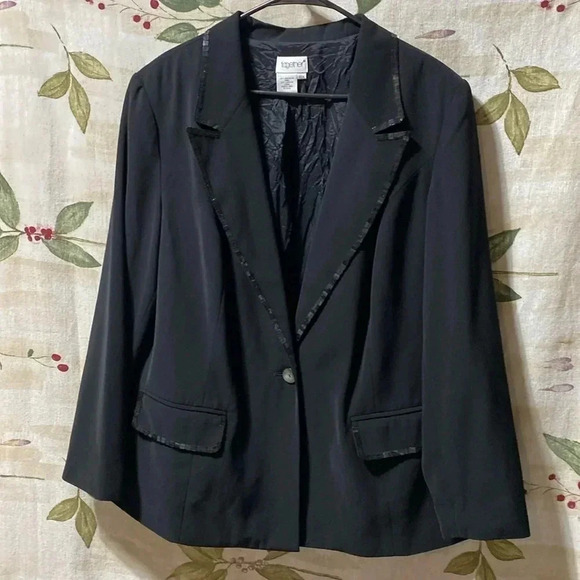 Together Jackets & Blazers - Together Black 1 Button Blazer Sequence  18W New Year’s Eve party Evening out